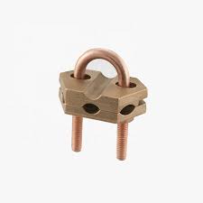 Brass Rod Clamp Copper U-Bolt Grounding Clamp Rod to Tape