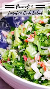 Broccoli And Crab Salad Recipe Crab Salad Recipe Crab Salad Imitation Crab Salad