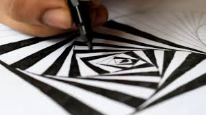 How To Draw A Simple Black And White Optical Illusion Hd
