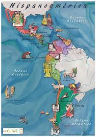 Mapas Culturales Espagnol Hispania Pays Hispanophones Amerique Latine Carte Carte Amerique