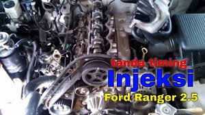 The dark chain links line up with the timing marks on the cam and crank sprockets. How To Repair Ford Ranger Wl Engine Timing Mark And Timing Gear Youtube
