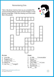 Elvis's home graceland is on what named street? Easy Crosswords Printable For Your Convenience