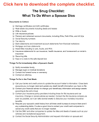 If you or your children were covered through your spouse's medical insurance, ask about continuing coverage. What To Do When A Spouse Dies A To Do List For The Surviving Partner Snug Safety