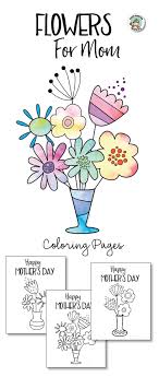 Use purple on the middle flower etc. Drawing Mother S Day Flowers Mothers Day Drawings Mothers Day Coloring Cards Flower Drawing