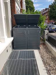 Double Slatted Wheelie Bin Tidy Store Cover Shed Storage Unit Ebay Bin Store Bin Shed Shed Storage