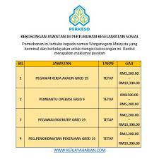 Explore our job opportunities and find out how working here can help you achieve your personal and professional goals. Peluang Pekerjaan Perkeso