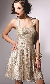 Blush Gold Halter Cocktail Dress 9119 Metallic Prom Dresses Elegant Dresses Short Dresses