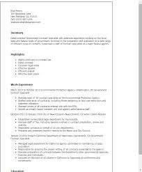 Resume Templates Government Contract Specialist Teacher Resume Resume Skills Resume Examples