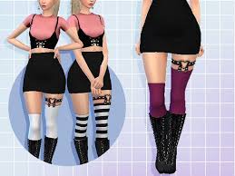Zip file and place both of them into your sims 4 mods folder. Goes Really Well With My Dressssssses Found In Tsr Category Sims 4 Female Leggings Sims 4 Dresses Sims 4 Mods Clothes Sims 4