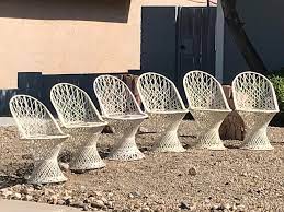 Mid Century Modern Woodard Spun Fiberglass Patio Set Table Chairs Bar 1960s Home Living Outdoor Gardening Delage Com Br