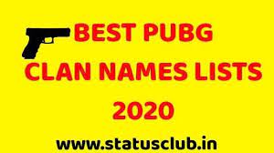 Best Pubg Clan Names Lists 2020 Cool Funny Marathi Pubg Clan Names List Clan Name Best Pubg Clan Names
