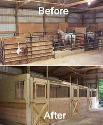 Before After Barn Stalls Barn Stalls Horse Barn Plans Goat Barn