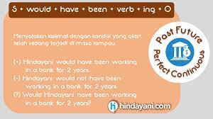 Tense ini mirip dengan future perfect continuous, hanya saja memiliki keterangan waktu yang lebih jelas dan terukur. 101 Materi Grammar Past Future Tense Simple Perfect Continuous