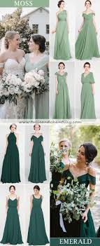 Emerald Moss Bridesmaid Dresses From Tulle And Chantilly Wedding Weddinginspiration Bridesmaid Wedding Color Trends Bridesmaid Dresses Popular Wedding Colors
