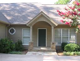 Gable Roof Portico For Ranch Home Designed And Built By Georgia Front Porch Http Www Georgiafrontporch Com House With Porch Ranch Style Home Portico