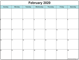 Download 2020 and 2021 printable calendar pdf formats with full customisation. February 2020 Printable Calendar Template 2020calendars 2020printablecalendar 2020monthlycalend Calendar Printables Calendar Word Monthly Calendar Printable
