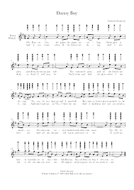 The family story of danny boy written by weatherly's great. Oh Danny Boy Londonderry Air Sheet Music For Tin Whistle 8notes Com