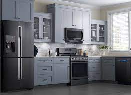 Green kitchen cabinets black appliances. Image Result For What Color Tile Goes Best With Grey Cabinets Farmhouse Chic Kitchen Decor Chic Kitchen Decor Kitchen Design