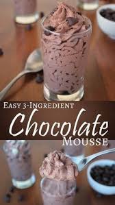 Need A Chocolate Quick Fix This Easy 3 Ingredient Mousse Is So Fast And Only Requires 3 Ingredients You Probably Already Have On Chocolate Quick Food Desserts