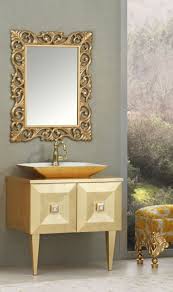 It has a tabletop with a wavy back slat small curio cabinet with a durable metal construction suitable for corner placement. Casa Padrino Luxury Baroque Bathroom Set Gold Washstand With Sink And Wall Mirror Baroque Bathroom Furniture Noble And Ornate