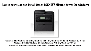 Check spelling or type a new query. How To Download And Install Canon I Sensys Mf216n Driver Windows 10 8 1 8 7 Vista Xp Youtube