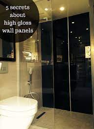 Black Shower Walls Like Black Cars Are Sleek Love These Low Maintenance High Style High Gloss Acrylic Shower Walls Bathroom Shower Panels Shower Wall Panels