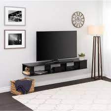 Prepac 70 In Wide Black Wall Mounted Tv Stand Living Room Tv Wall Mount Tv Stand Tv Rack Design