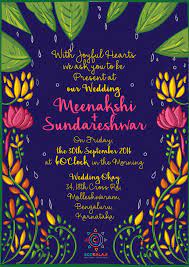 Pin On Tamil Brahmin South Indian Wedding Invite Illustration Design