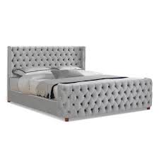 We did not find results for: Jennifer Taylor Brooklyn Light Gray Velvet King Tufted Panel Bed Headboard And Footboard Set Hd865 4 2559 The Home Depot