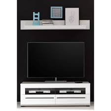 4,1 von 5 sternen 18. Tv Rack Und Wandboard Colorado 61 In Weiss Hochglanz Mit Schwarzen Reli
