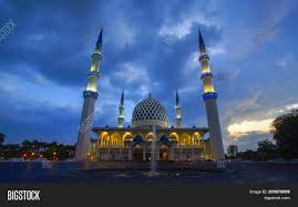 It is the country's larg. Sunset Masjid Negeri Image Photo Free Trial Bigstock