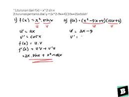 We did not find results for: Turunan Dari F X X 2 Sin X Dan Turunan Pertama Dari Y X 2 9x 4 10x 2 Adalah Youtube