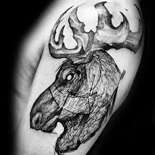 These majestic mammals are masters of panache and swagger. 60 Moose Tattoo Designs For Men Antler Ink Ideas