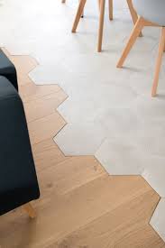 Decoupe Parquet Et Carrelage Effet Carreaux De Ciment Hexagonal Idee Deco Maison Idee Deco Cuisine Deco Carrelage
