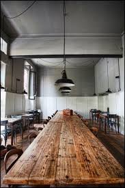 This Reclaimed Wood Community Table And The Simple White Room Provide A Beautiful Canvas To Be Dressed Up Or Down Fo Long Dining Table Public Restaurant Design