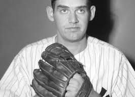 New York Yankees pitcher Don Larsen hits a grand slam off Frank Sullivan of  the Boston Red Sox, as New York wins, 13