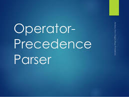 Operator Precedence