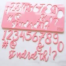 Sweet Stamp Fondant Stempel Zahlen Symbole Set Stylish Buchstabenstempel Fondant Lebensmittelfarbe