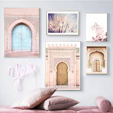 C Moroccan Architecture Inner Garden Art Print Home Decor Wall Art Poster Home Decor Vintage Nautical Home Decor Posters Prints