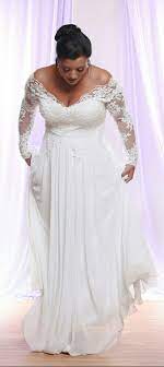 Perfect Plus Size Wedding Dress With Long Lace Sleeves Flowy And Classy Tara Wedding Lace Dress With Sleeves Rose Gold Wedding Dress Wedding Dresses Lace