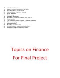 Check spelling or type a new query. Topics For Final Year Project