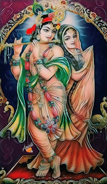 Image result for radha krishna on a swing"