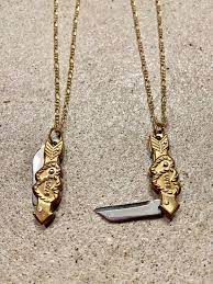 Mini Love Pocket Knife Necklace Etsy Pocket Knife Necklace Knife Necklace Necklace