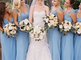 Elegant Coastal Wedding At Half Moon Bay Sky Blue Bridesmaid Dresses Sky Blue Weddings Wedding Colors Blue