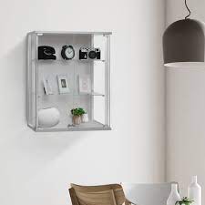Shop with afterpay on eligible items. Stahldas Vue Silver Wall Mounted Display Cabinet 600mm Displaysense