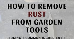 Acid, specifically citric acid or acetic acid, is a great way to remove rust, particularly if it has formed on parts which can be easily removed and soaked. Remove Rust From Garden Tools Feathers In The Woods