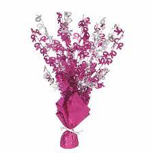 70th birthday flowers and balloons uk. Pink Glitz 70th Birthday Balloon Weight Centrepiece Partyrama