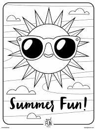 Summer coloring pages contain pictures of swimming in the sea, sunbathing on the beach, cycling in the countryside, playing games for instance, in brazil kids begin their holiday in early december and finish in late january. Summer Coloring Pages For Kids Fun In Cool Freeable Pictures To Dialogueeurope