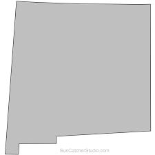 New Mexico Map Outline Printable State Shape Stencil Pattern Mexico Map New Mexico Map Map Outline