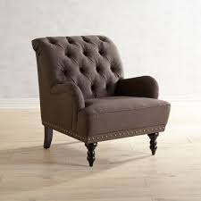 Chas Pierformance Twill Charcoal Armchair Charcoal Armchair Upholstered Chairs Armchair